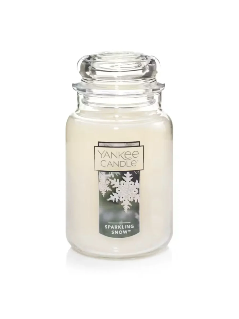 NEW Yankee Candle Sparkling Snow Large 22oz Glass Jar Single Wick Retired